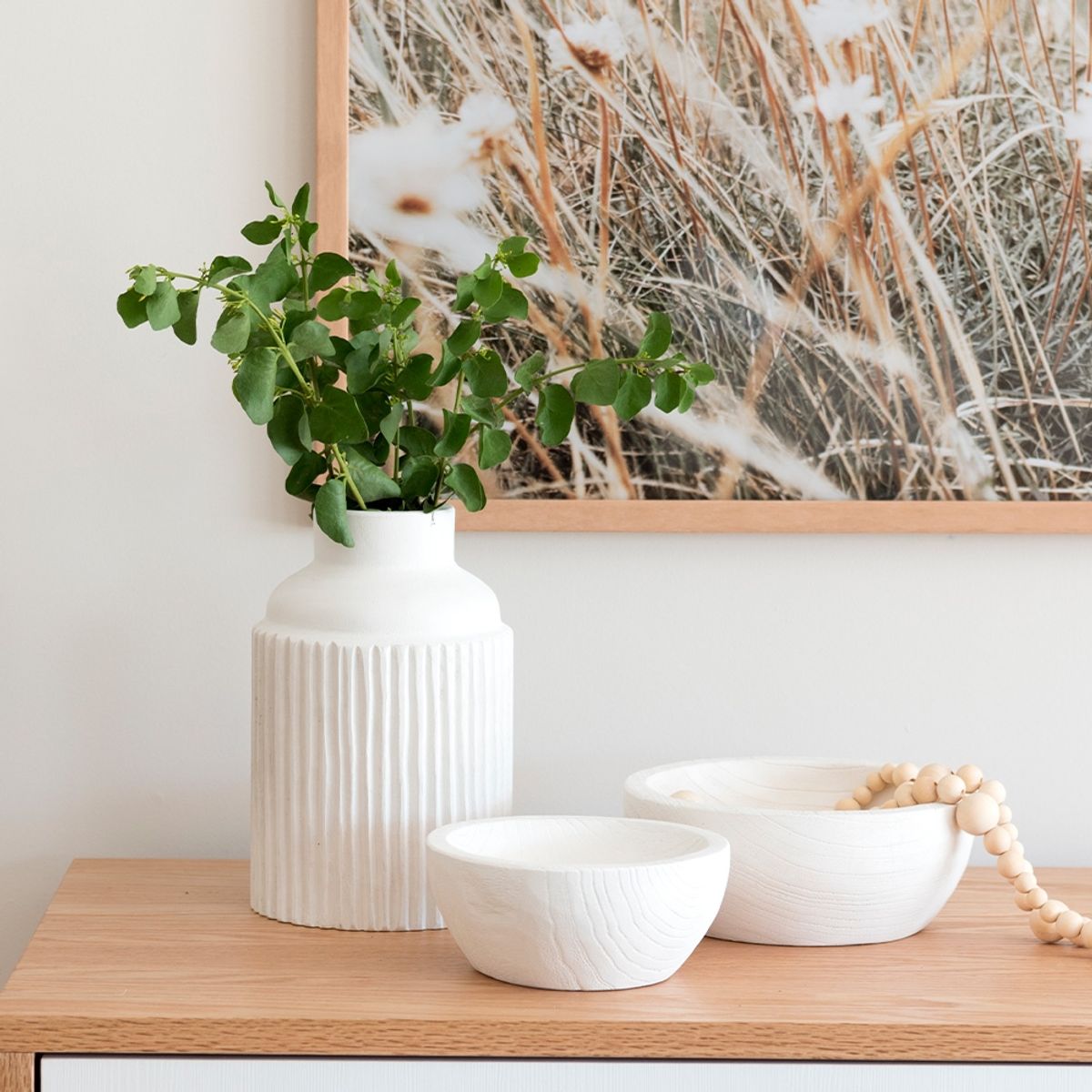 ANTICO HOME - Cuenco En Madera De Paulownia Tallada A Mano Hiedra M Antico Home