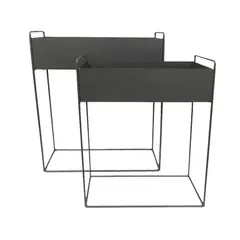 ANTICO HOME - Jardinera De Metal Con Puertos Metálicos Narciso