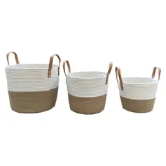 ANTICO HOME - Set 3 Canastos De Almacenamiento Jason
