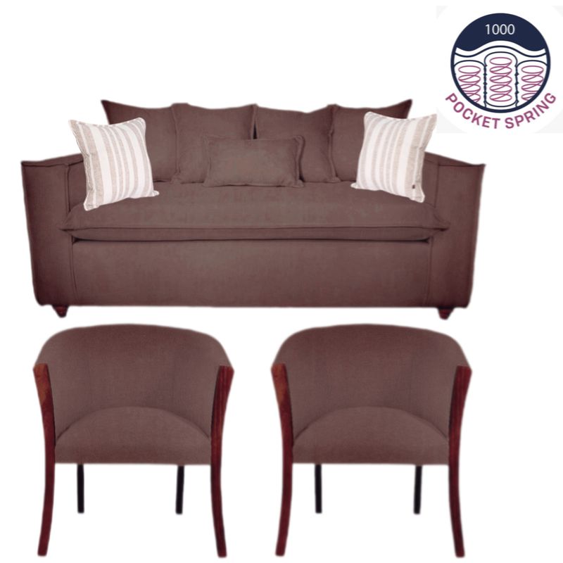 SITIAL HOME - Living 311, Bubha Cafe ,sofa 3 cuerpos con resortes mas 2 sitiales