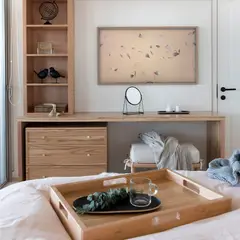 ANTICO HOME - Bandeja Madera Ovalada Cúrcuma M