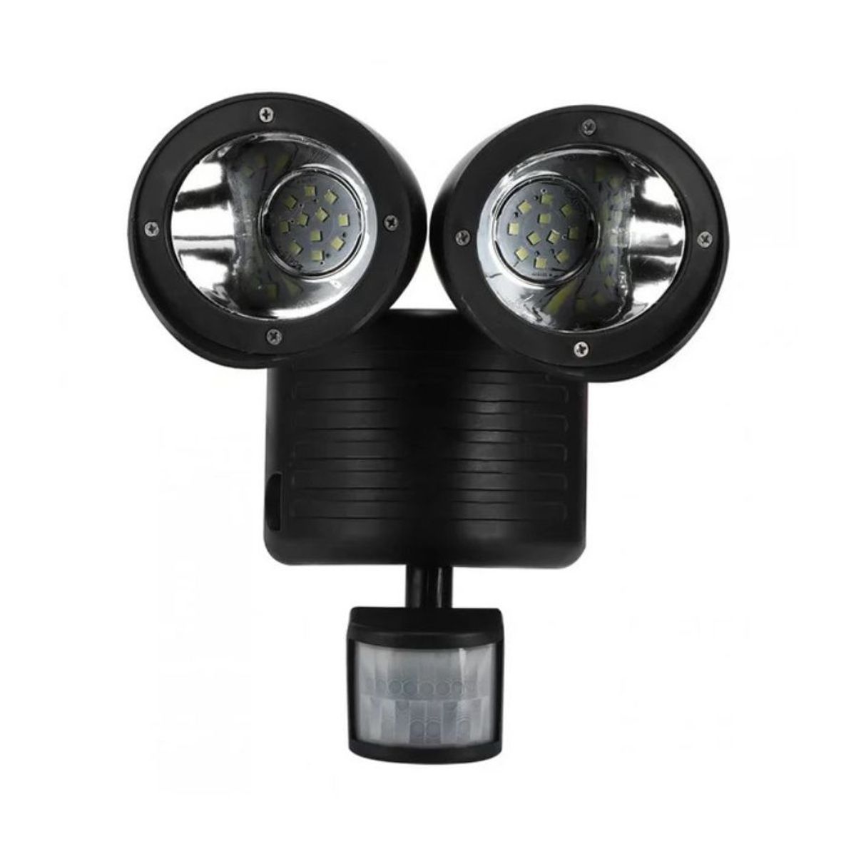 GENERICO - Lampara Solar Led 2 Cabezales Sensor De Movimiento