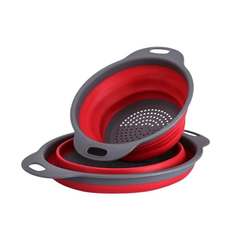 GENERICO - Colador Plegable De Silicona Redondo 24cm