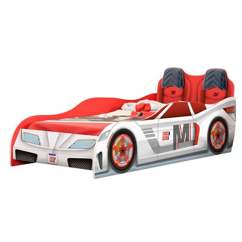 KIDSCOOL - CAMA INFANTIL FAST CAR BLANCO
