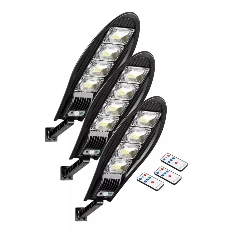 GENERICO - Pack X3 Foco Exterior Iluminacion Solar Foco Led Solar 180w