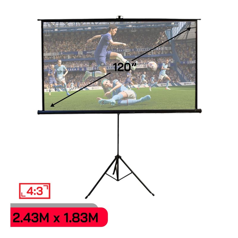 MALIK - Telon C/Tripod 2.43mx1.83m4:3 120 pulg para B/Epson EB-E01