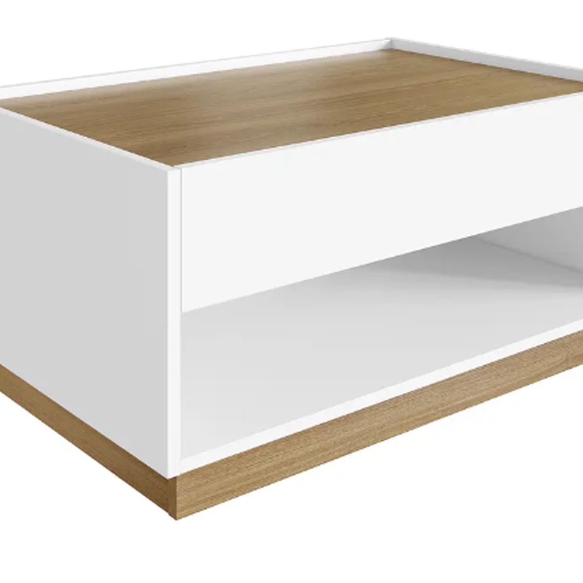 BE DESIGN - MESA DE CENTRO BLANCO MIEL BARI CON CAJÓN