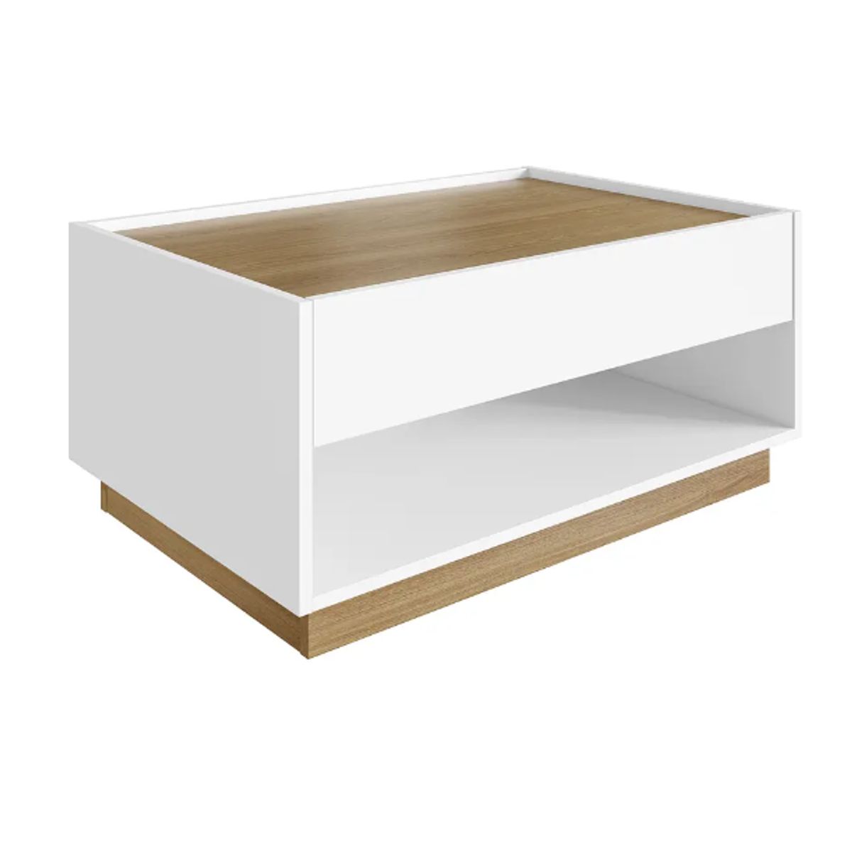 BE DESIGN - MESA DE CENTRO BLANCO MIEL BARI CON CAJÓN