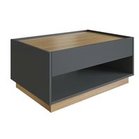 Mesa De Centro Bari Con Cajón Grafito Miel