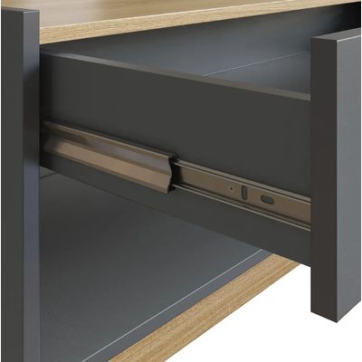 Imagen 2 del producto Mesa De Centro Bari Con Cajón Grafito Miel