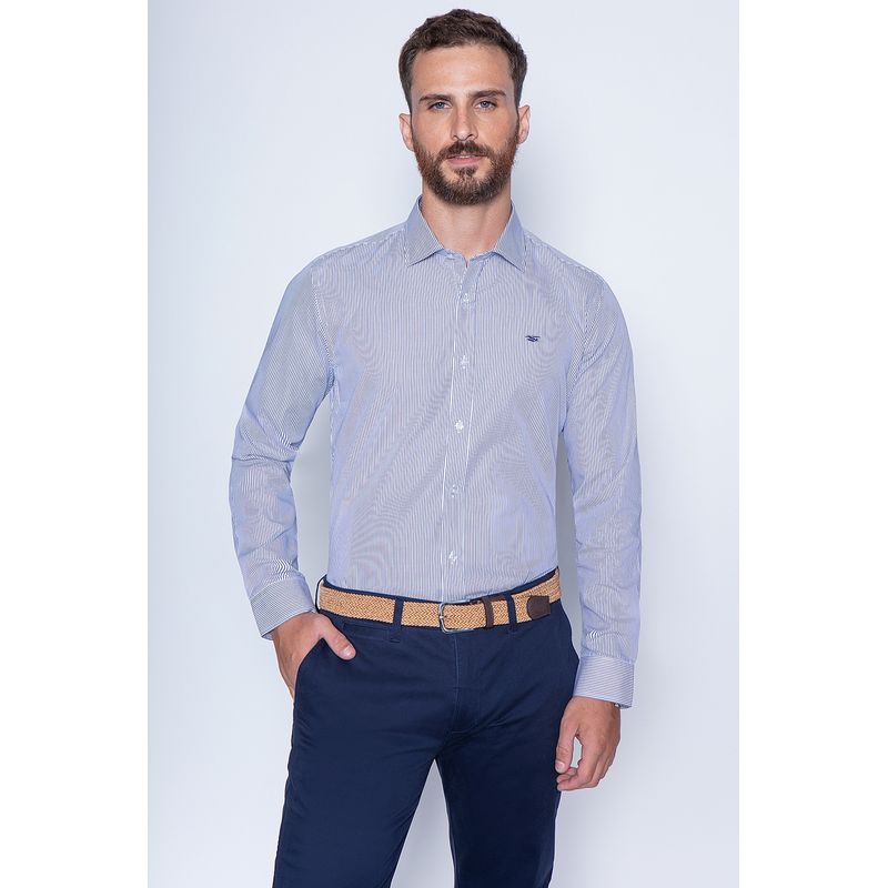 FEROUCH - Camisa Smart Casual Albany Azul Ferouch