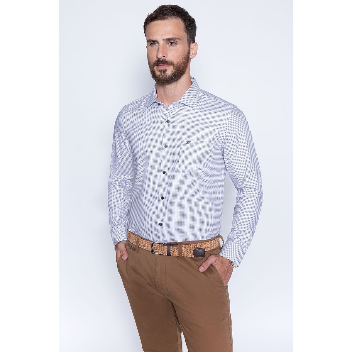 FEROUCH - Camisa Smart Casual Bristol Gris Ferouch