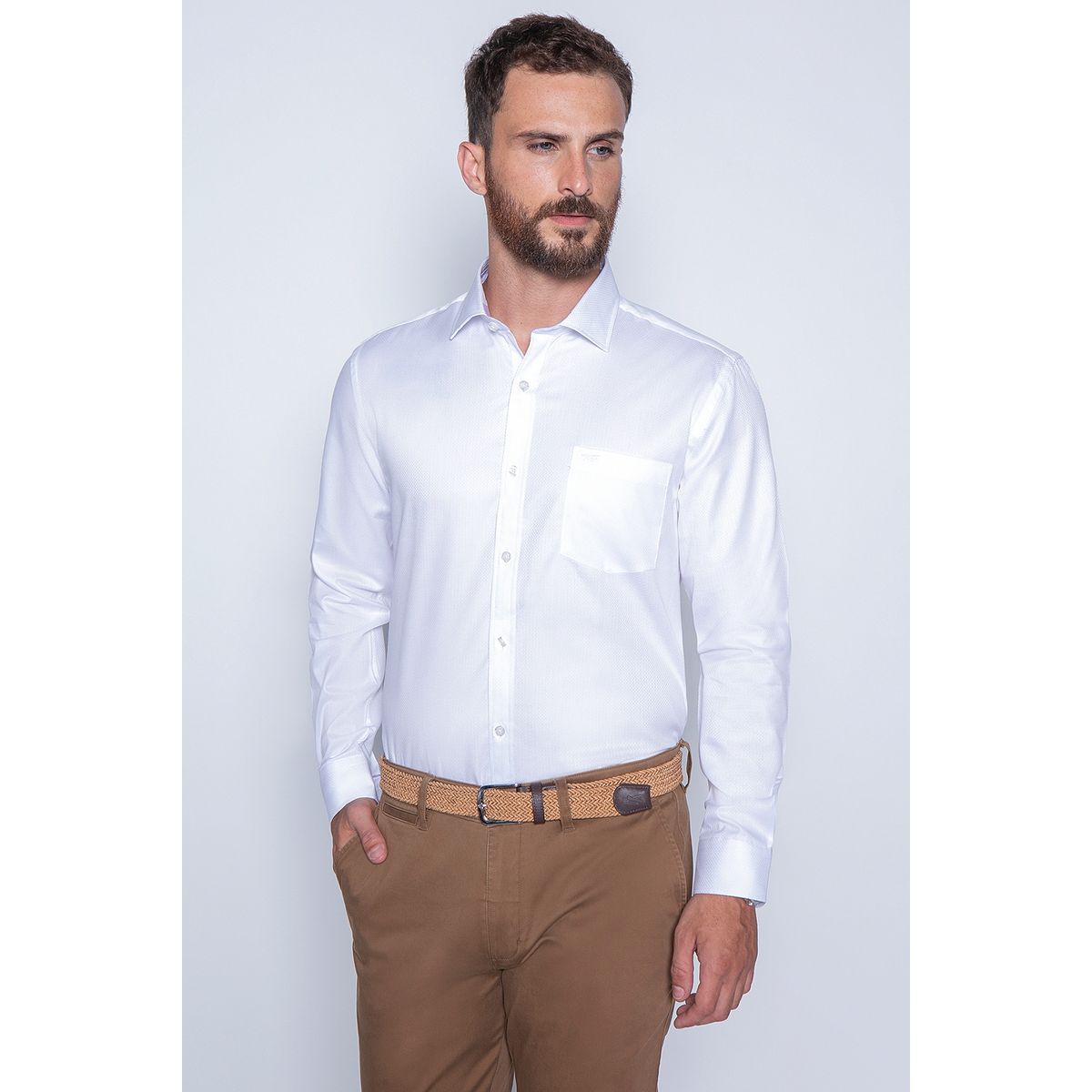 FEROUCH - Camisa Smart Casual Georgia Blanco Ferouch