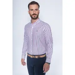 FEROUCH - Camisa Striped Irving Sm Rojo