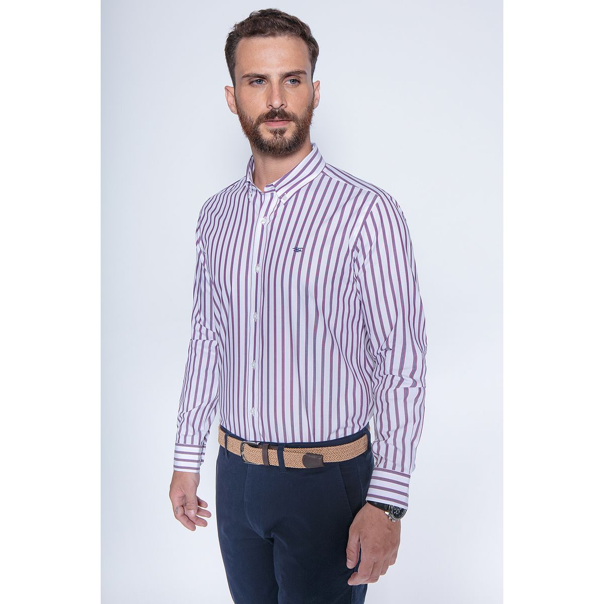FEROUCH - Camisa Striped Irving Sm Rojo Ferouch