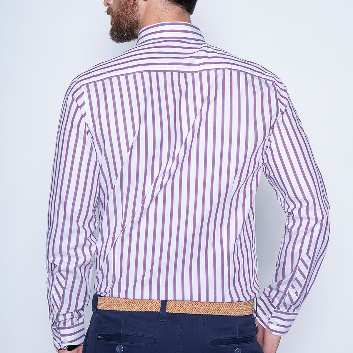 FEROUCH - Camisa Striped Irving Sm Rojo Ferouch