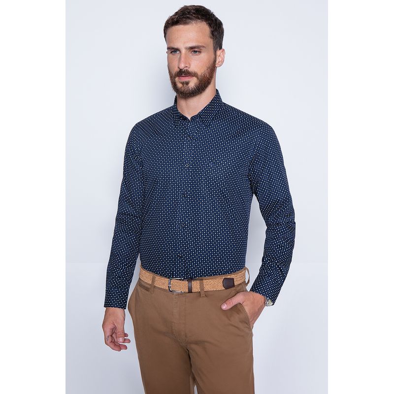 FEROUCH - Camisa Estampada Parma Sm Celeste Ferouch