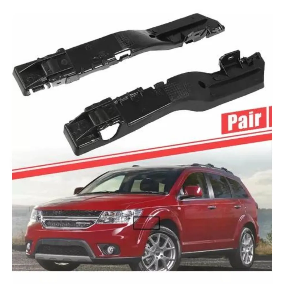 GENERICO - Par Ménsulas soporte Delantero Dodge Journey 2009-2020