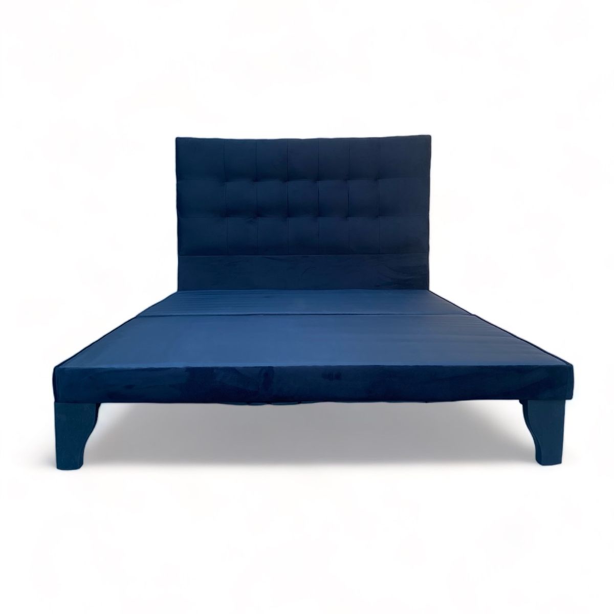 GENERICO - Base Europea 2 Plazas + Respaldo 2 Plazas Valencia Felpa Negro