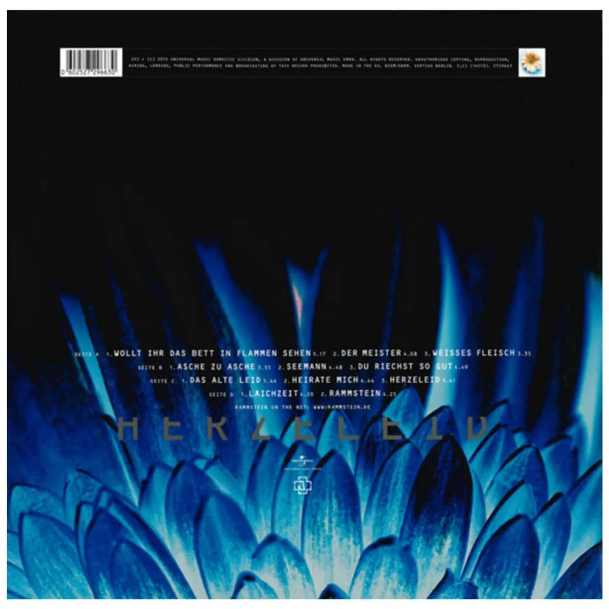 HITWAY MUSIC - RAMMSTEIN - HERZELEID 2LP - VINILO HITWAY MUSIC