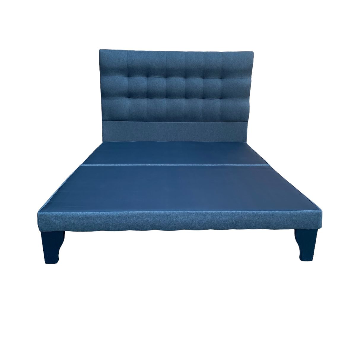 GENERICO - Base Europea 2 Plazas + Respaldo 2 Plazas Valencia Tela Gris Oscuro