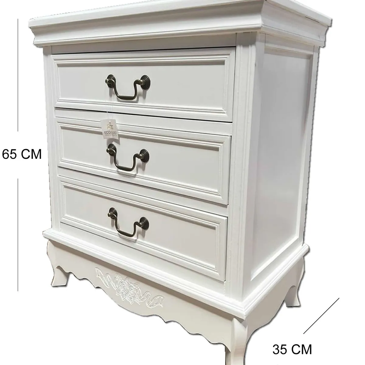 ECOMUSO - VELADOR 3C ROCOCO BLANCO SUAVE ECOMUSO EF19969