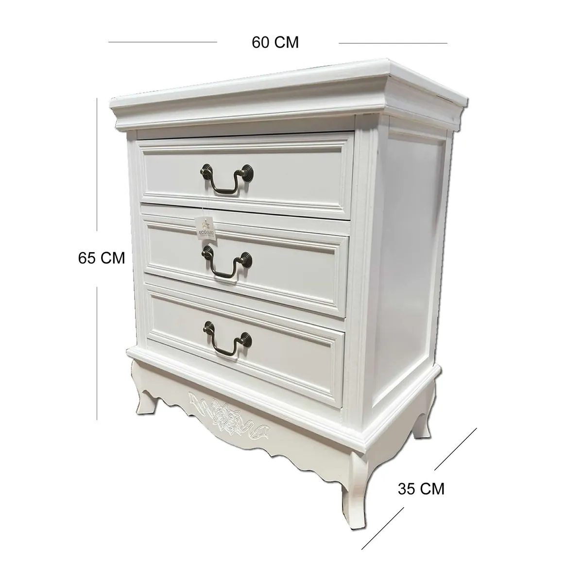 ECOMUSO - VELADOR 3C ROCOCO BLANCO SUAVE ECOMUSO EF19969