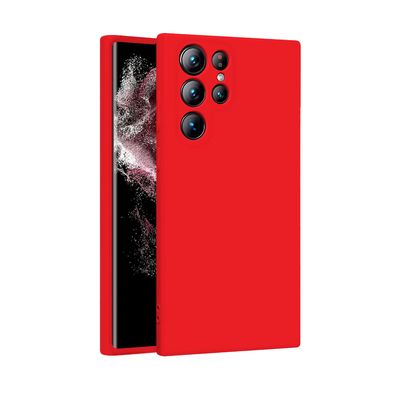 Generico Carcasa Compatible Con Samsung S24 Ultra Goma Rojo