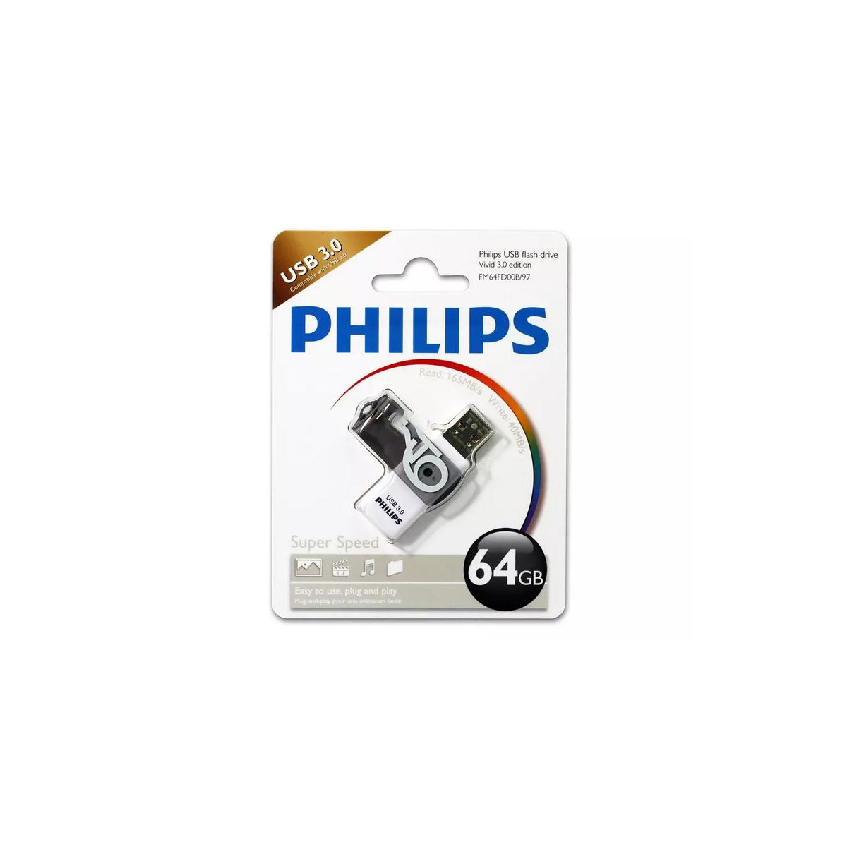 PHILIPS - Pendrive 64Gb Philips Vivid 3.0 - SC