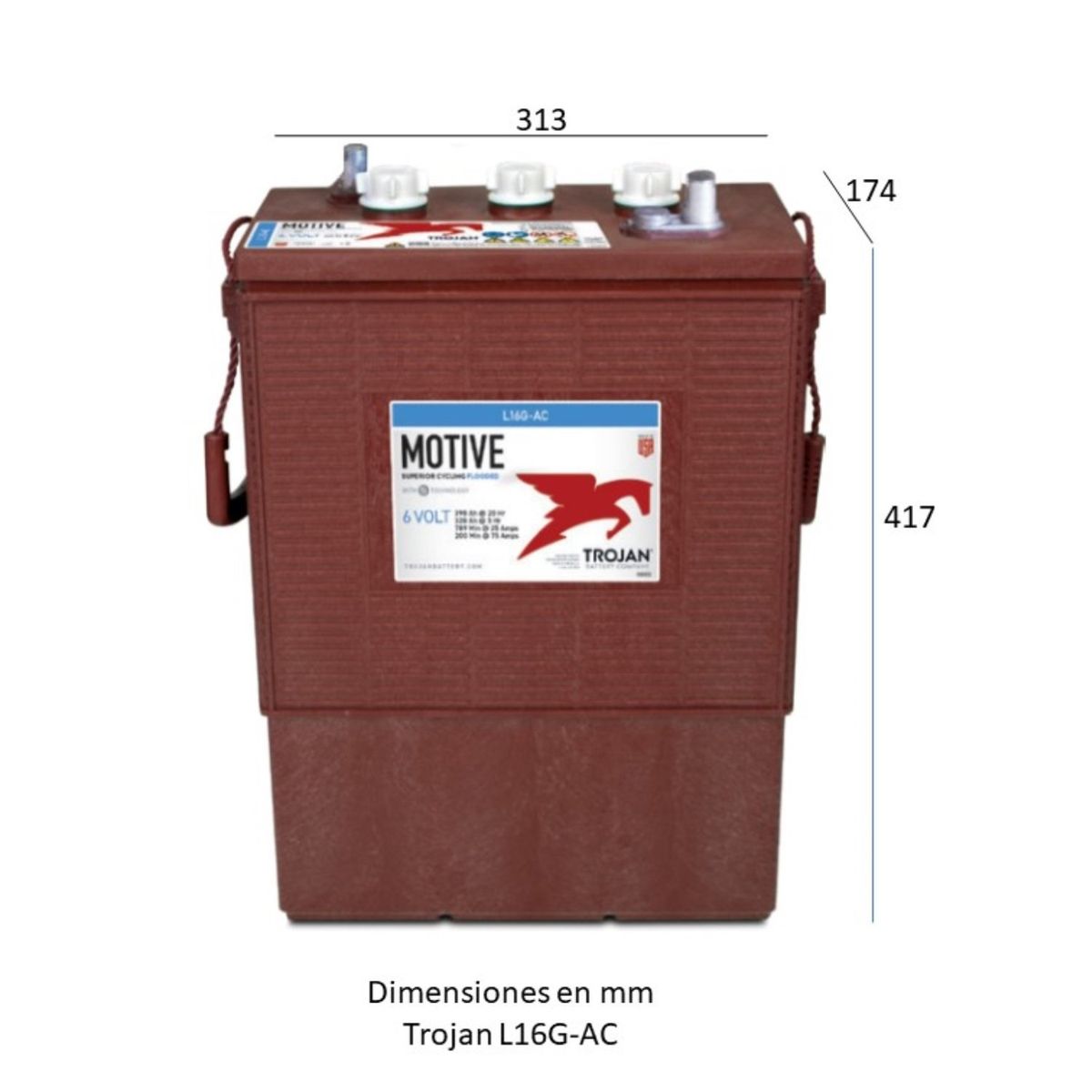 TROJAN - Batería Trojan L16g-ac 6v 390a