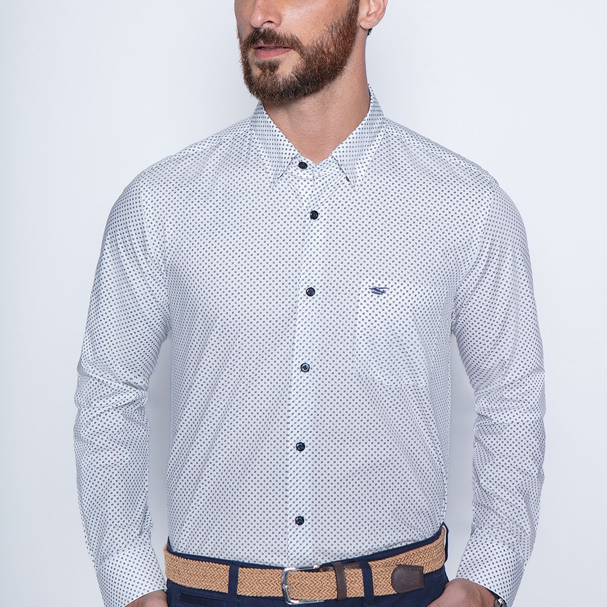 FEROUCH - Camisa Estampada San Diego Sm Azul Ferouch
