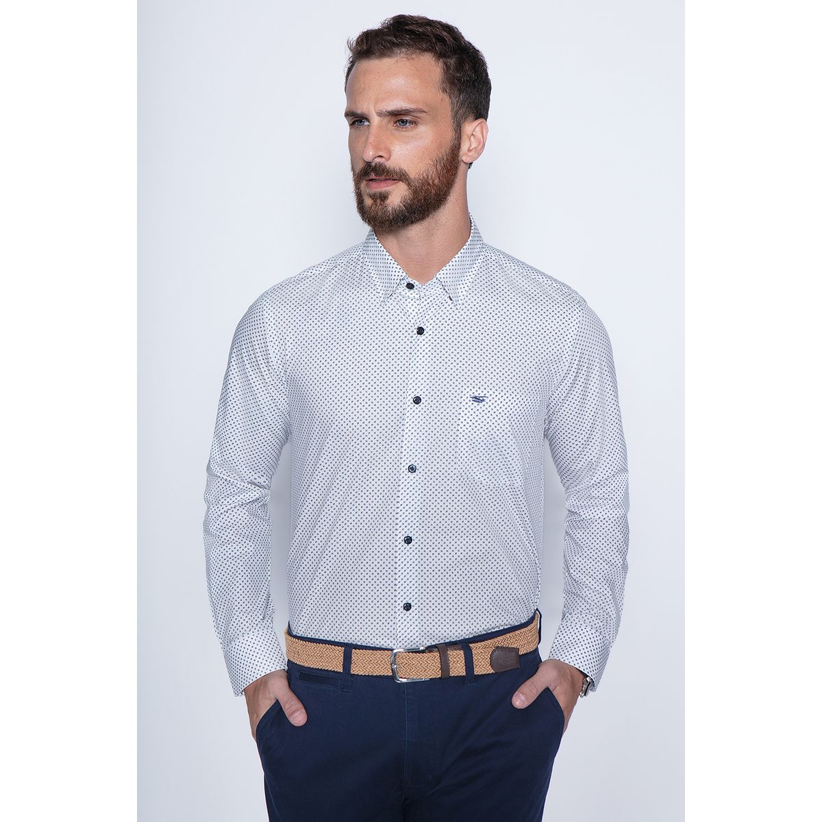 FEROUCH - Camisa Estampada San Diego Sm Azul Ferouch
