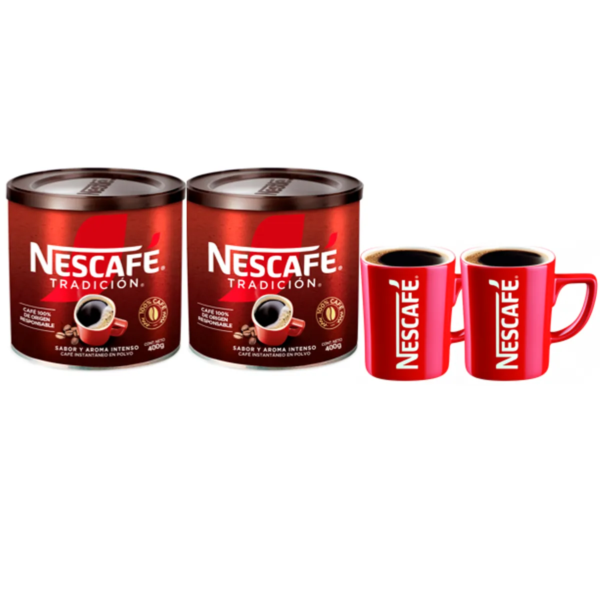 NESCAFE - Pack Café Nescafé® Tradición 400g X2 + 2 Tazones De Regalo