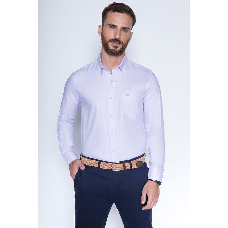 FEROUCH - Camisa Smart Casual Boston Morado Ferouch
