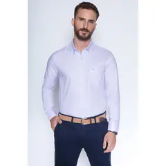 FEROUCH - Camisa Smart Casual Boston Morado