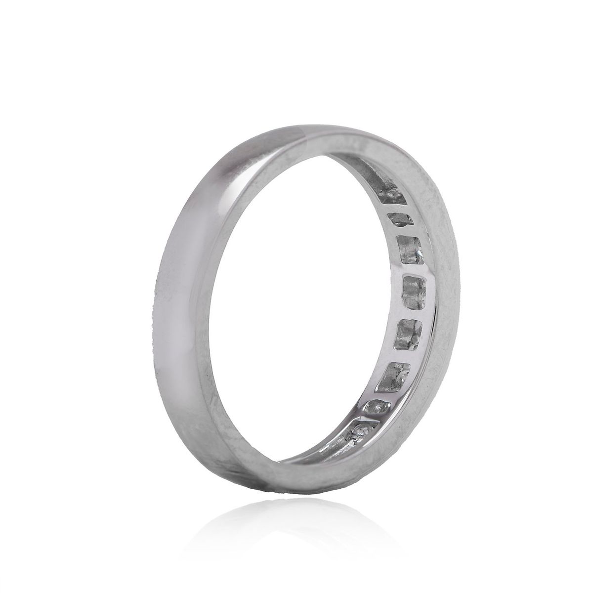 JB JOYAS BARON - Anillo de Oro 18kt con Diamantes de Riel 11 Pts Corte Brillante SI/H