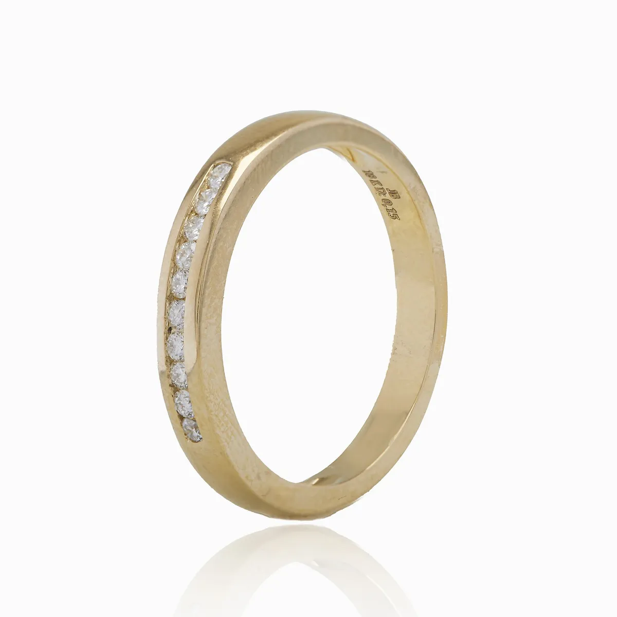 JB JOYAS BARON - Anillo Oro Amarillo 18kt Diamantes 15 Pts Riel