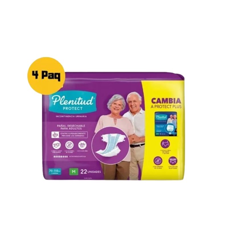 PLENITUD - Pañales Adulto Plenitud Protect Talla M 4paq.