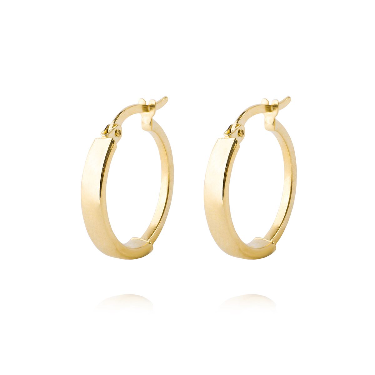 JB JOYAS BARON - Aros de Oro 18kt Modelo Argollas Medianas