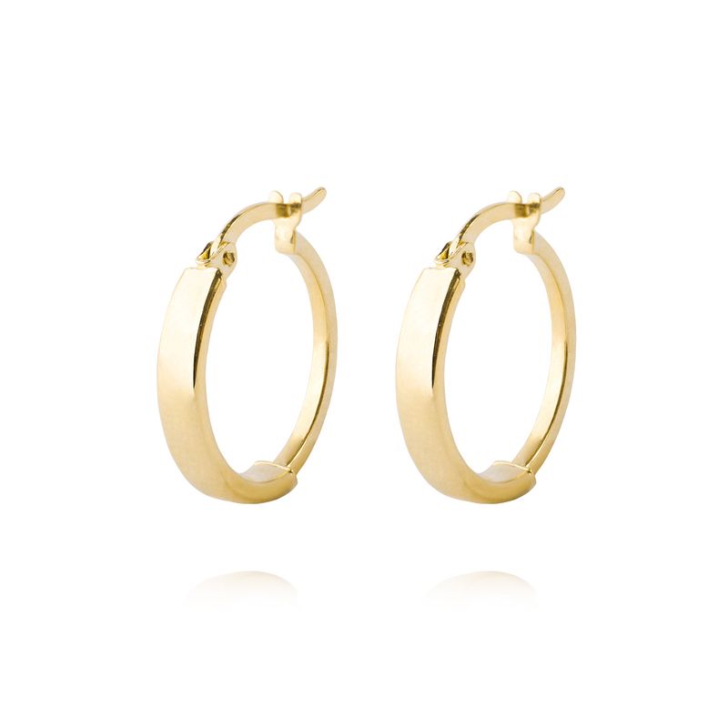 JB JOYAS BARON - Aros de Oro 18kt Modelo Argollas Medianas