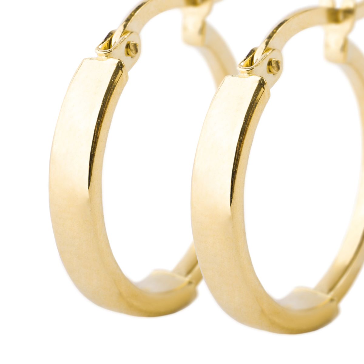 JB JOYAS BARON - Aros de Oro 18kt Modelo Argollas Medianas