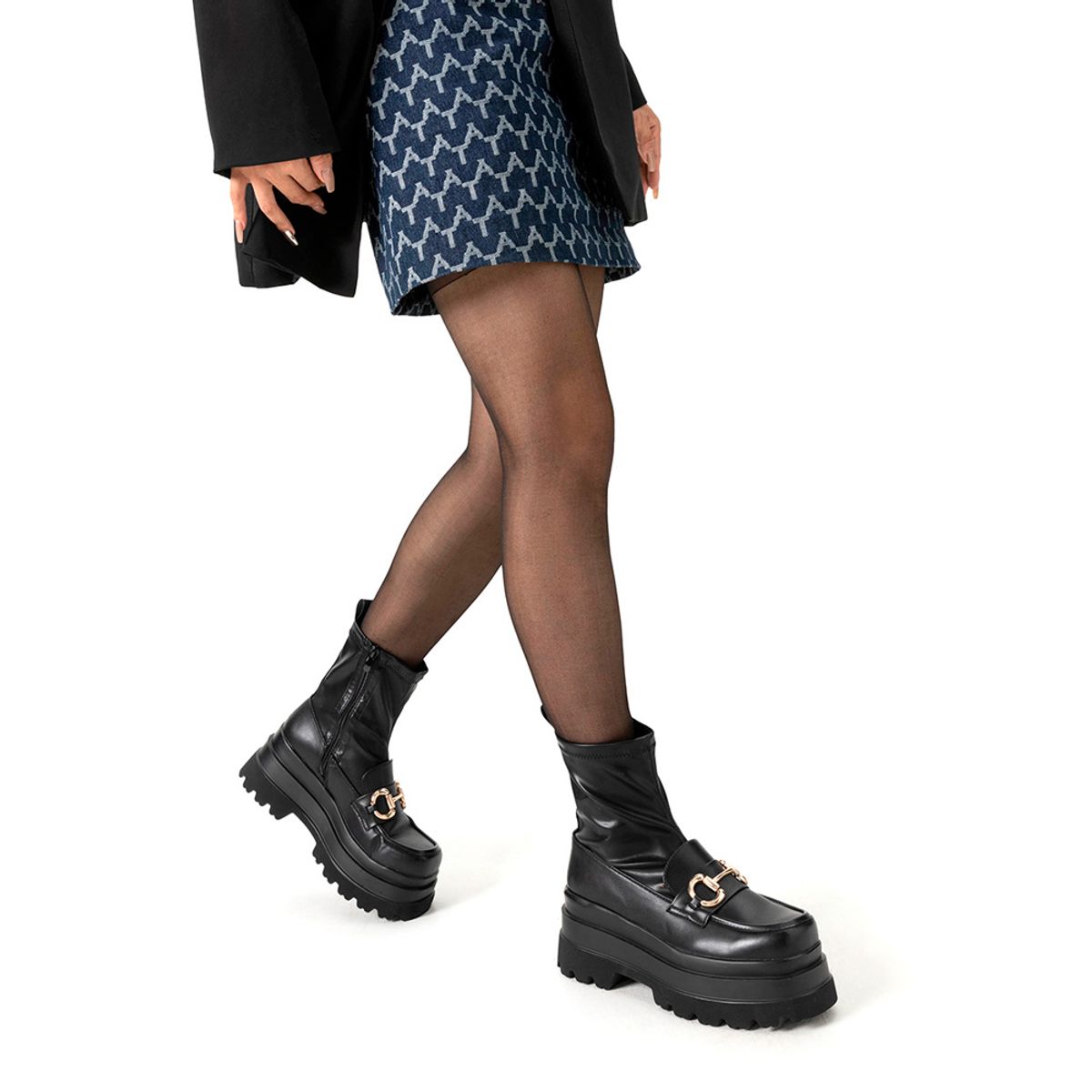 WEIDE - Botin Negro Casual Mujer Weide CZY578