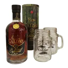 VIEJO DE CALDAS - Ron 15 Años + 2 Vasos Mojito