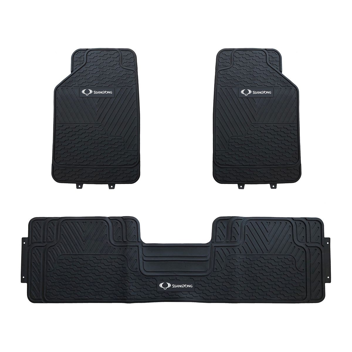 GENERICO - Pisos De Goma 3 Piezas Ssangyong Para Vehículos