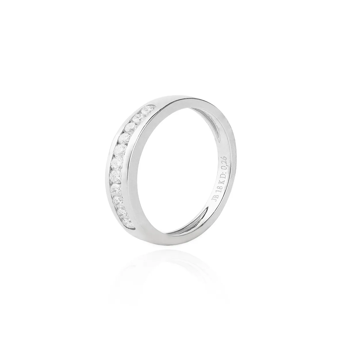 JB JOYAS BARON - Anillo Oro Blanco 18kt Diamantes 26 Pts