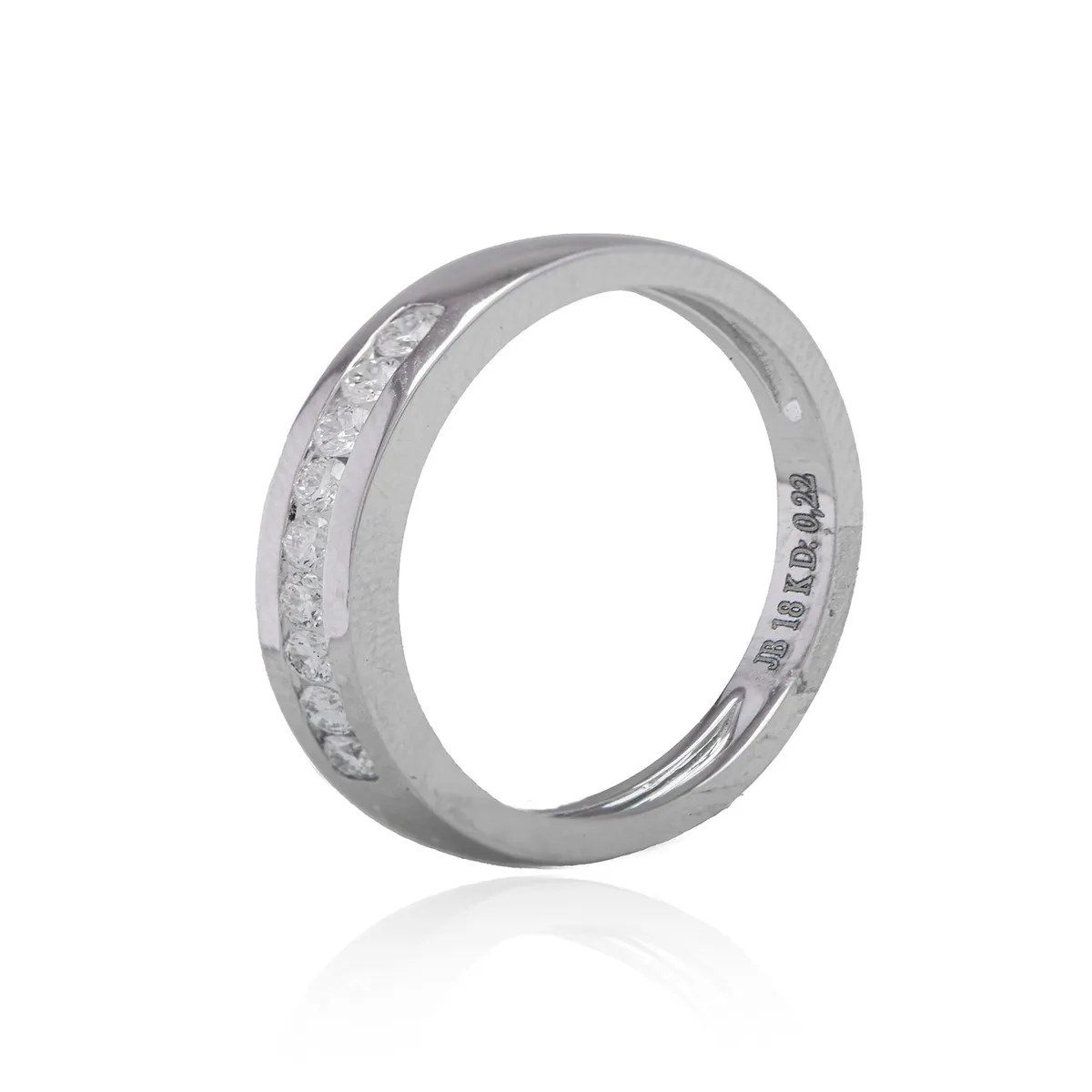 JB JOYAS BARON - Anillo Oro Blanco 18kt Diamantes 22Pts