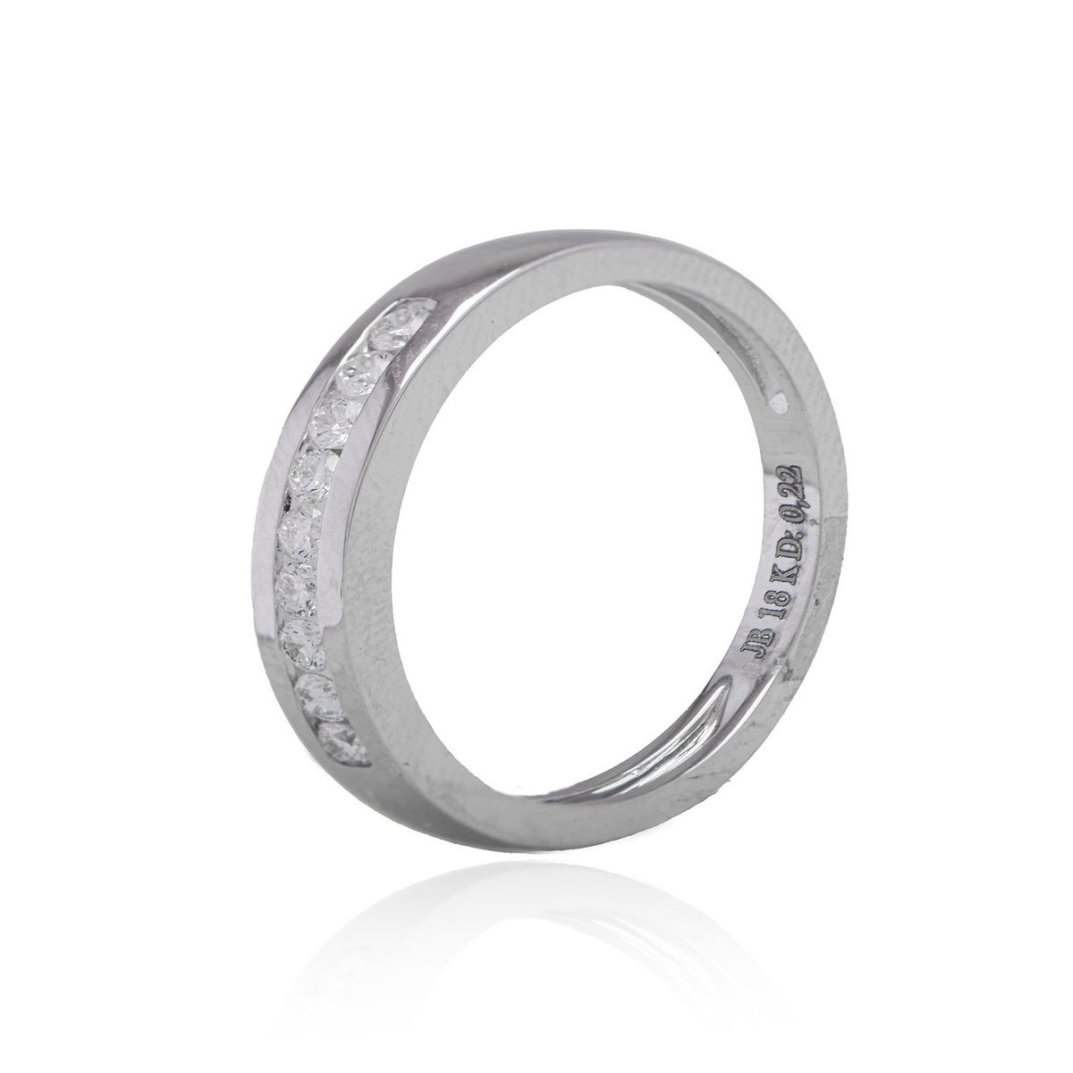 JB JOYAS BARON - Anillo Oro Blanco 18kt Diamantes 22Pts