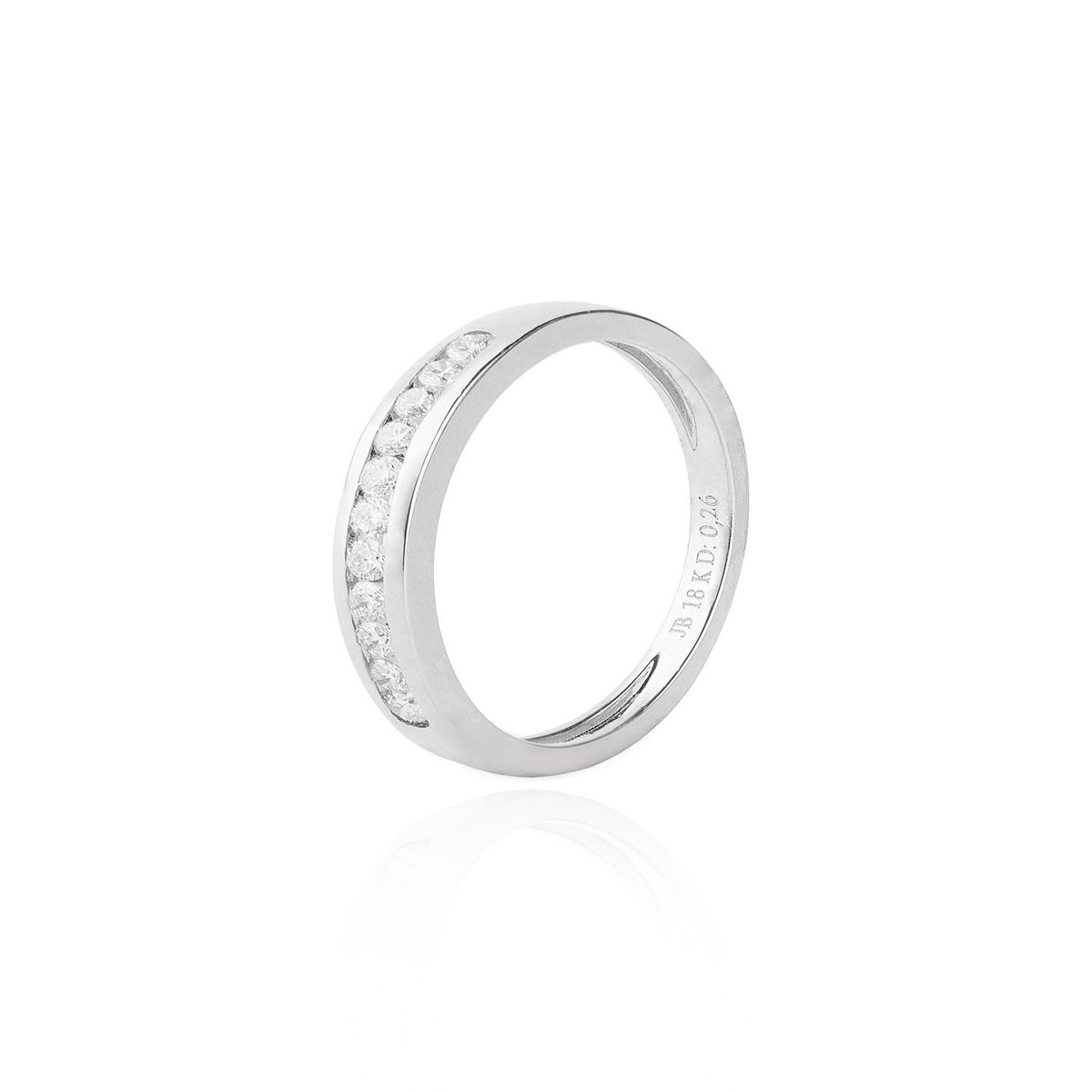JB JOYAS BARON - Anillo Oro Blanco 18kt Diamantes 26 Pts