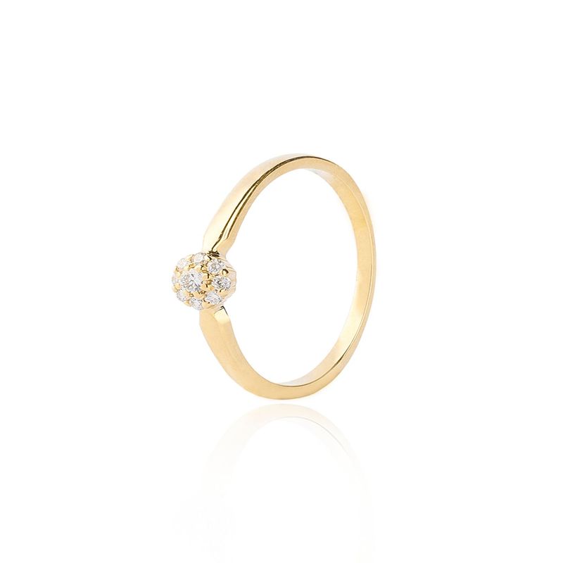 JB JOYAS BARON - Anillo Oro Amarillo 18kt Diamantes 9 Pts