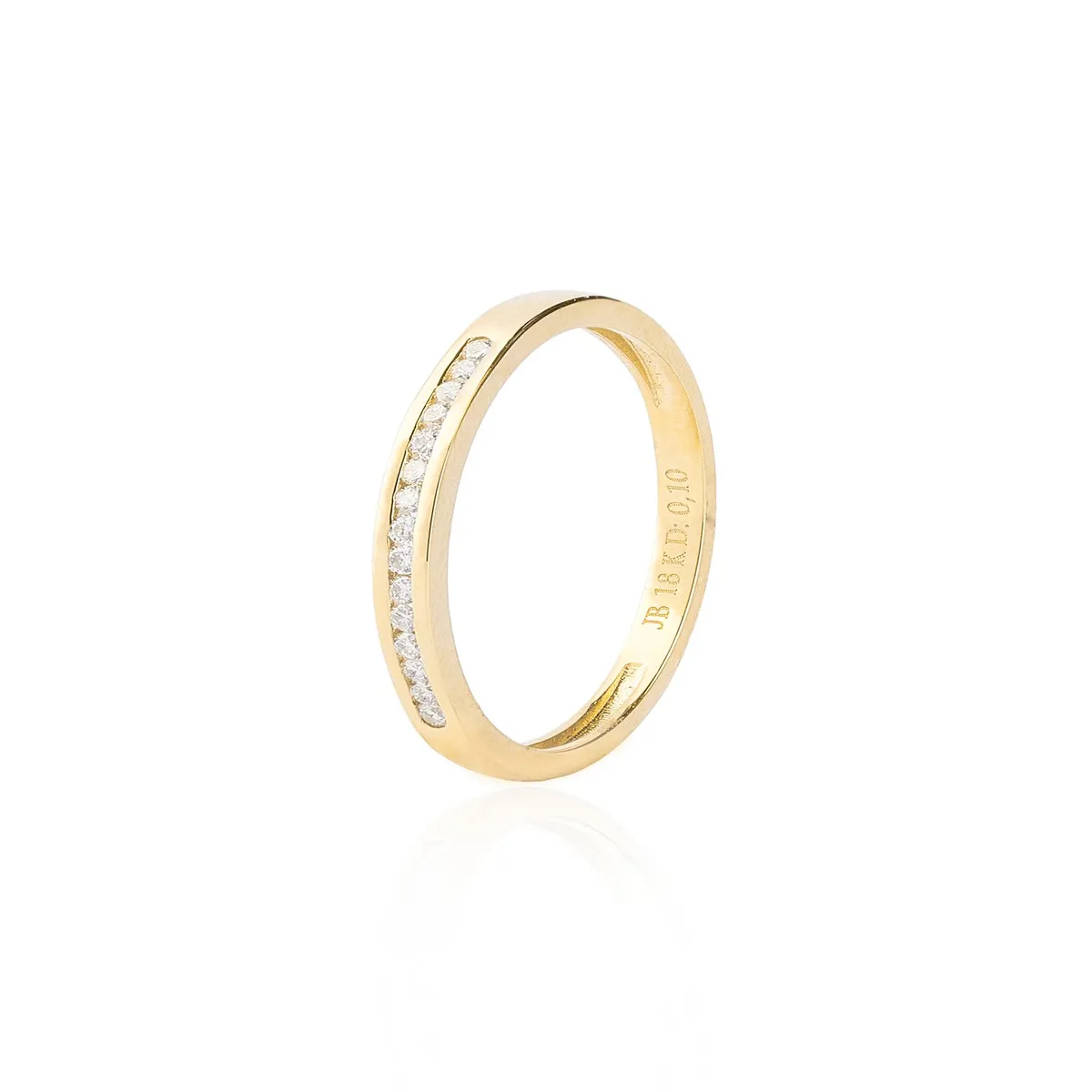 JB JOYAS BARON - Anillo Oro Amarillo 18kt Diamantes 10 Pts Riel